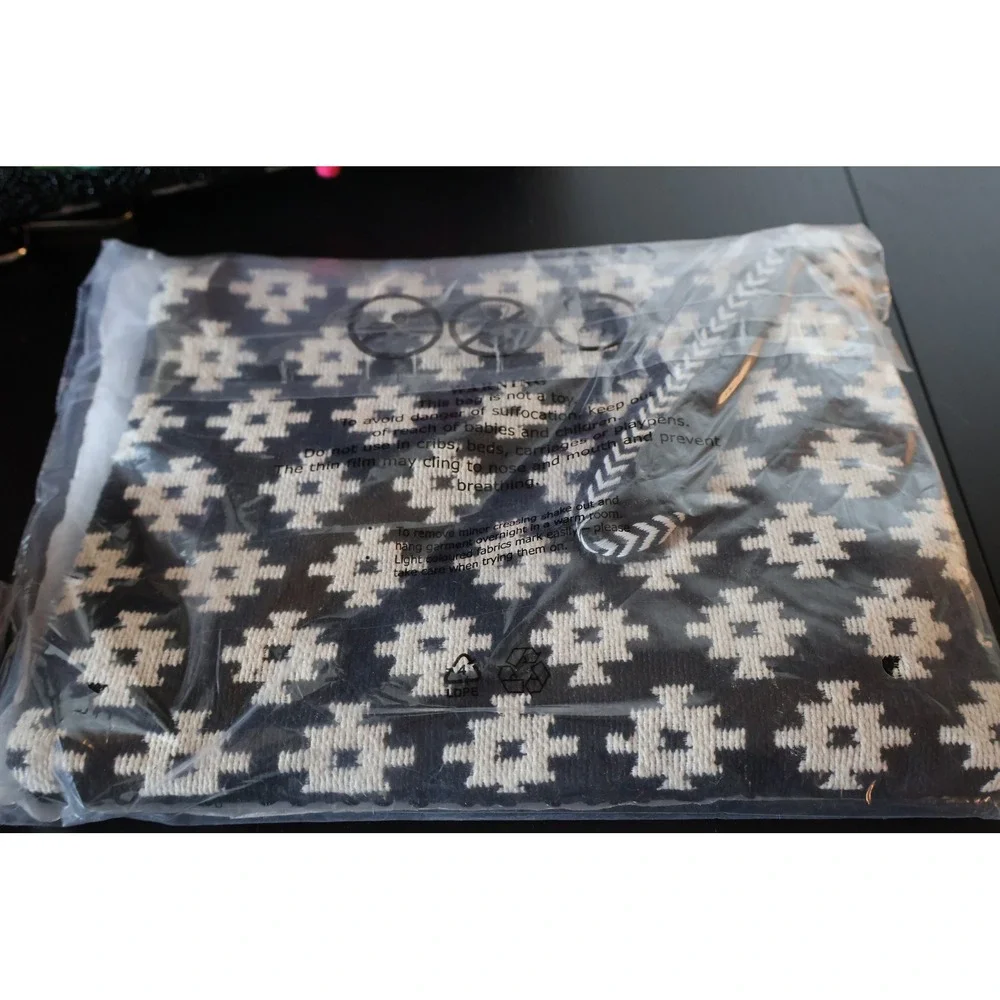 America & Beyond QVC Midnight Butterflies Beaded Tote Set NWT